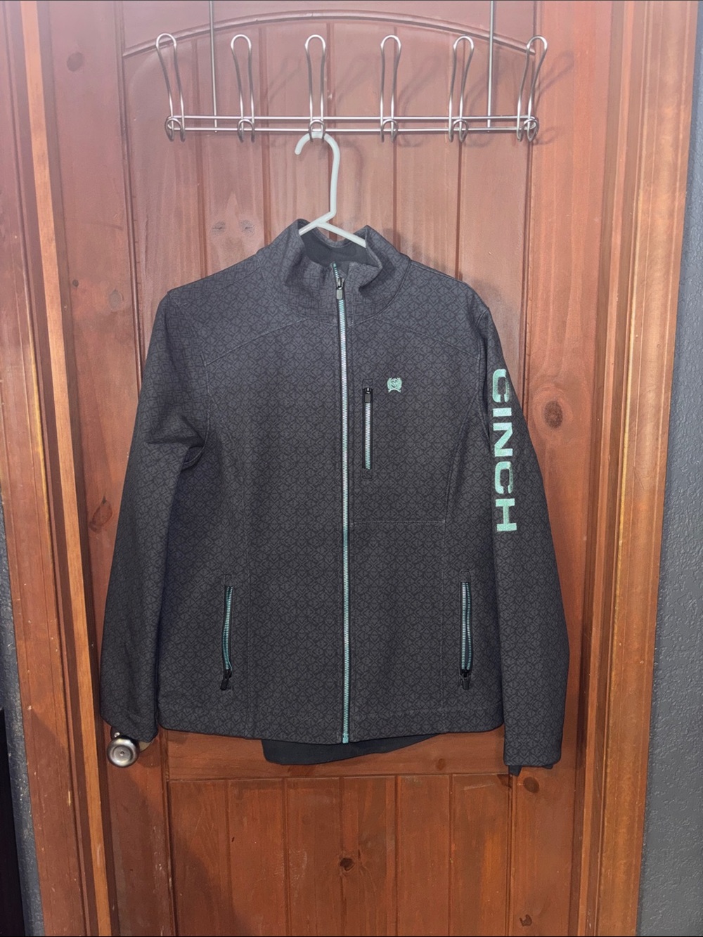 Cinch Women’s Black Jacket with Teal Accents